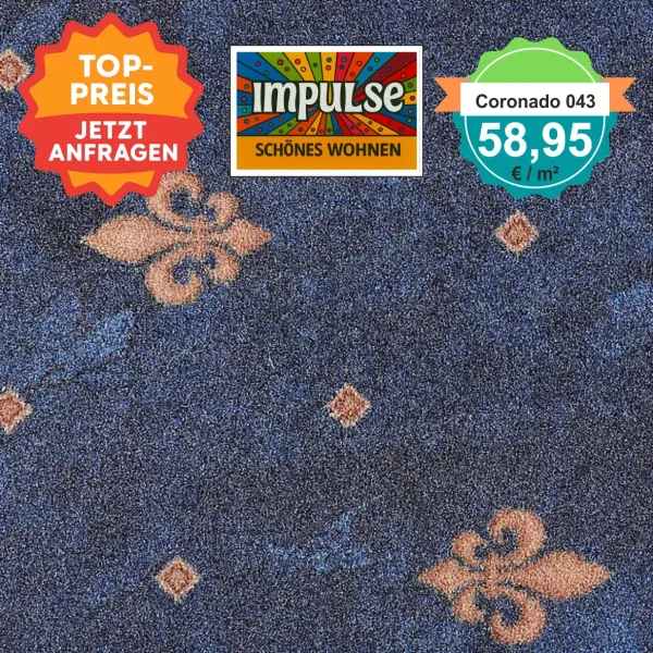 Alt-Text: Farb- und Strukturmuster von Girloon Coronado 043 – strapazierfähiger Objektvelours